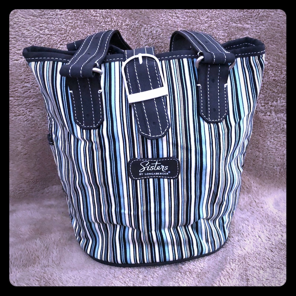 Sisters Longaberger bucket shoulder bag